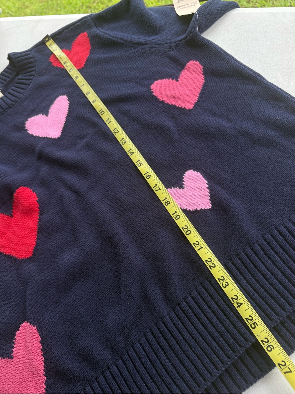 St. John’s Bay 1X Navy Pink Red Heart Crewneck Sweater NWT Valentines - Picture 5 of 10